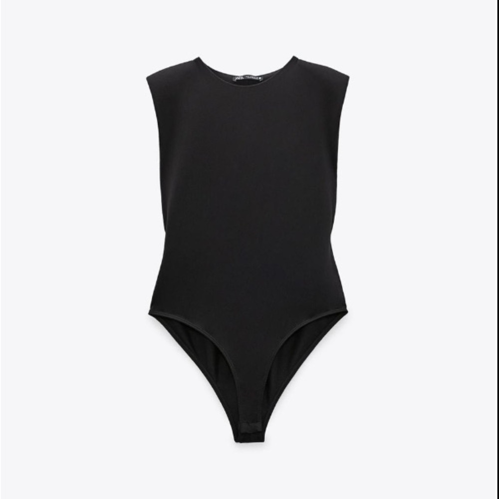 Zara Bodysuit with Shoulder Pads MEDIUM NWT